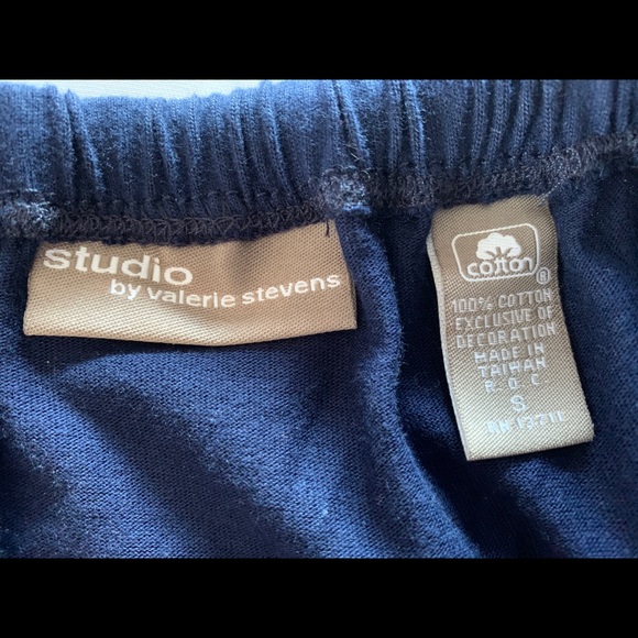 VALERIE STEVENS NAVY BLUE 3 PIECE PAJAMA SET - Picture 7 of 9